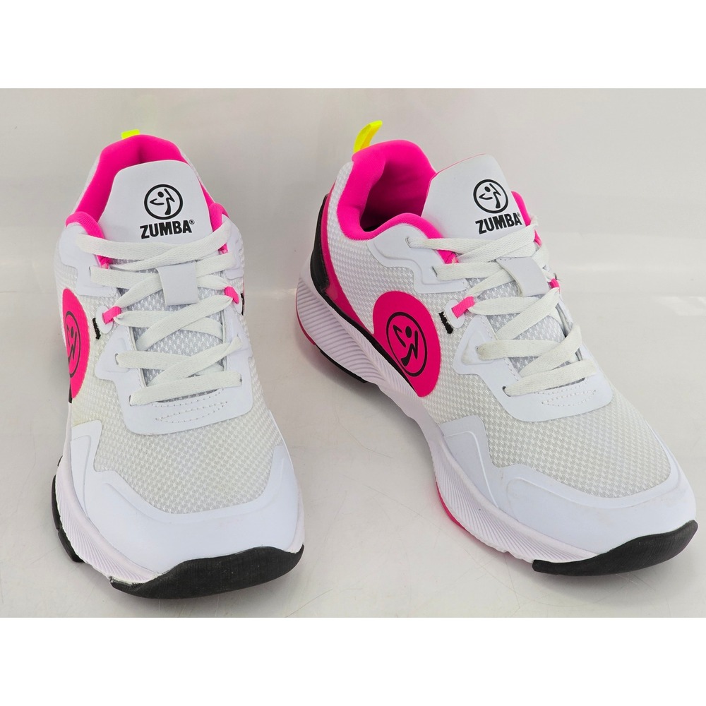Zumba Train 2.0 Sneakers Womens 12 White Pink Athletic Shoes Z1F000053 - NEW